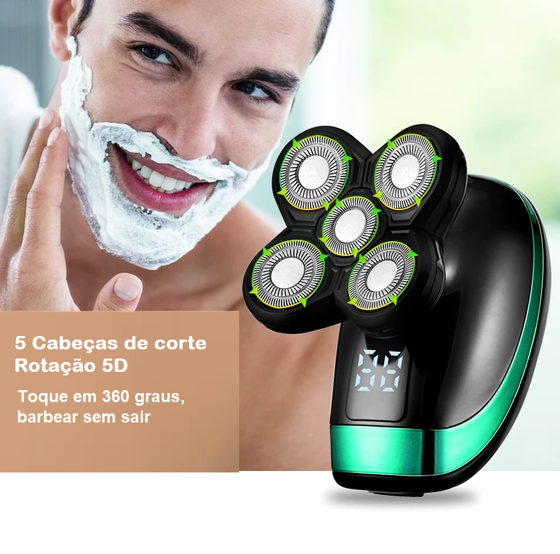 Barbeador elétrico masculino recarregável 5 em 1